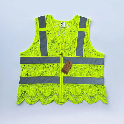 💚 Lace Safety Vest | Stylish Hi-Vis Workwear