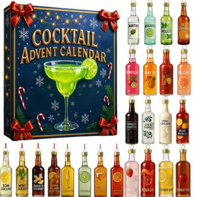 2026 Champagne Advent Calendar – 24-Day Christmas Countdown Gift