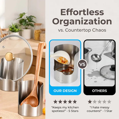 ⚡️Thickened Stainless Steel Utensil Organizer, Rust Resistant Easy to Clean