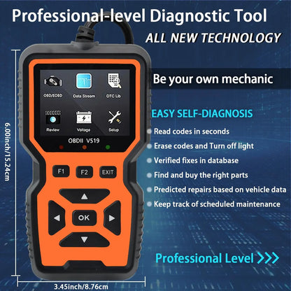 Car OBD2 Scanner Diagnostic Tool, Car Voltage Tester Engine Fault Code Scanner