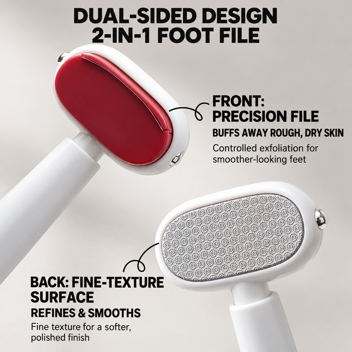 🦶 2-in-1 Wet & Dry Foot File – Double-Sided Callus Remover
