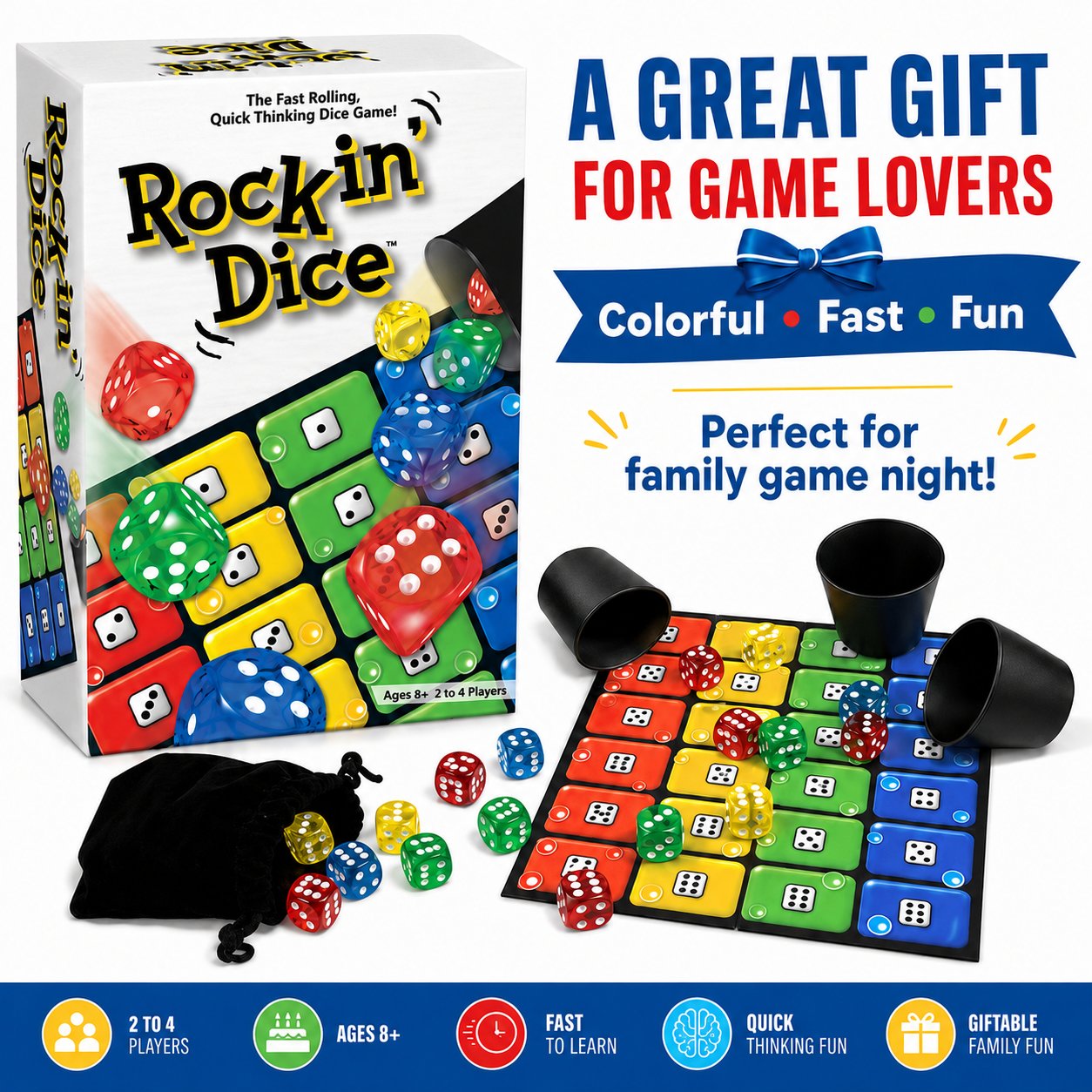 🎲Rocking Dice Game for Family Game Night & Parties