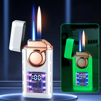 💯🔥Hot Sale🔥Multi-Functional Dual Flame Lighter with Colored Lights