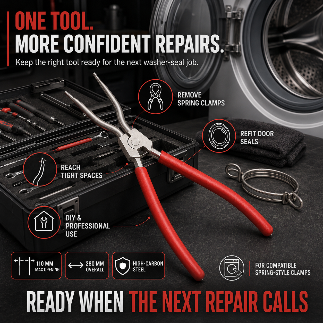 🛠️ Washing Machine Door Seal Clamp Pliers – Effortless Spring Clamp Removal & Installation