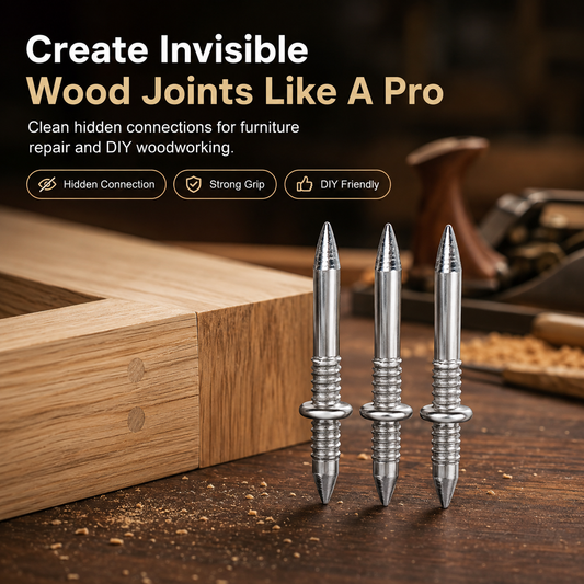 🔨Invisible Double Head Wood Joint Nails | Hidden Connector Pins for DIY Furniture Repair & Woodworking