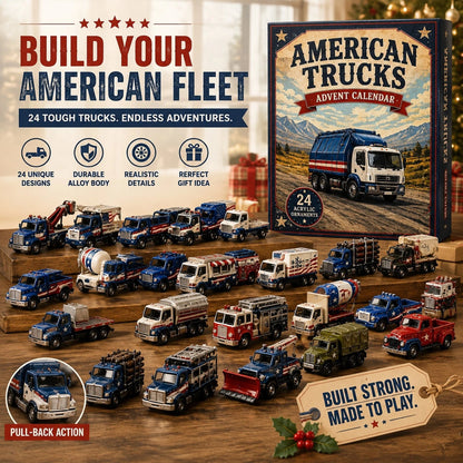 🔥HOT SALE 49% OFF🚚American Trucks Advent Calendar 2026 – 24 Days of Collectible Mini Truck Surprises, Acrylic Charms Blind Box