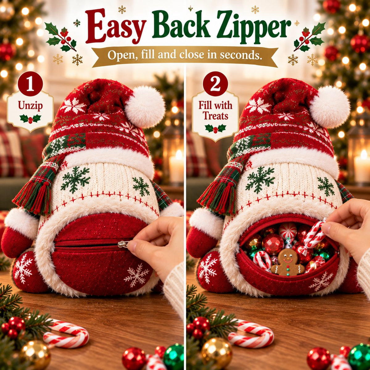 🎅 🎄 Christmas Character Refillable Treat Holder(📦Buy 2 Free Shipping)