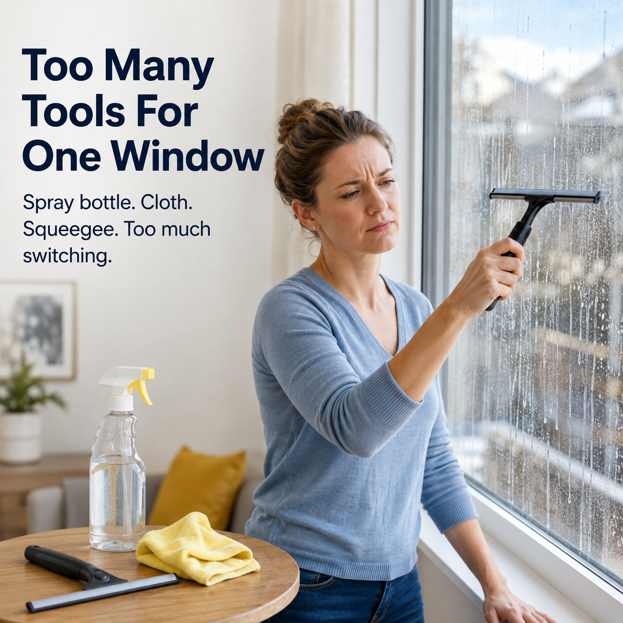 3-in-1 Spray Window Cleaning Squeegee