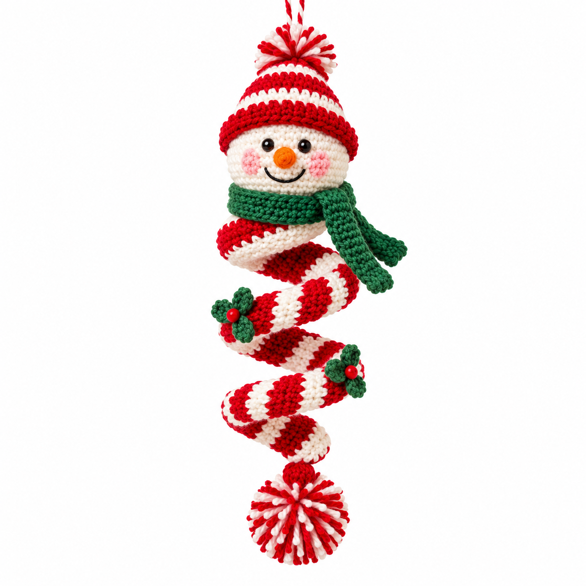 ☃️ DIY Crochet Spiral Snowman Ornament Kit – Make Your Own Christmas Keepsake