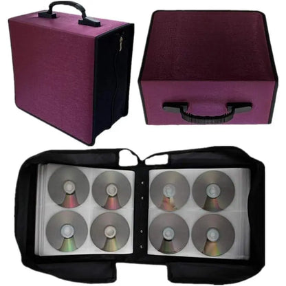 CD/DVD Case Holder Organizer Wallet Sleeves Binder 128 Capacity Disc Storage (Rose)