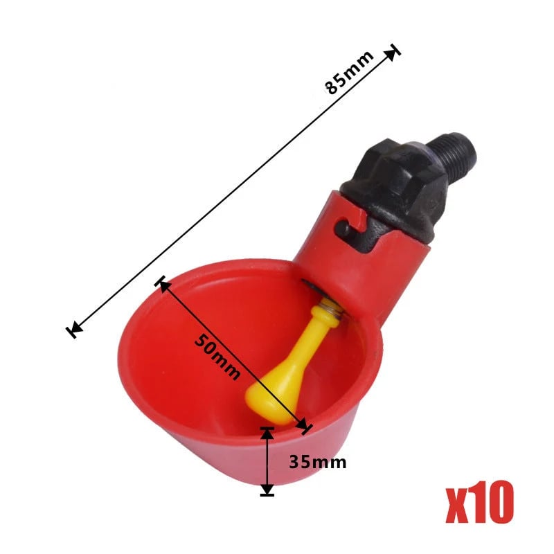 📍Gravity-Fed Automatic Chicken Waterer Cups