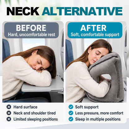 😴Inflatable Airplane Sleep Pillow – Sleep Better on Every Flight