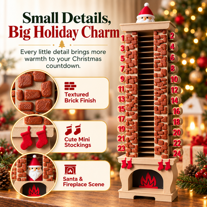 🎅Santa Chimney Christmas Countdown Calendar – 24-Day Holiday Advent Decoration🏠