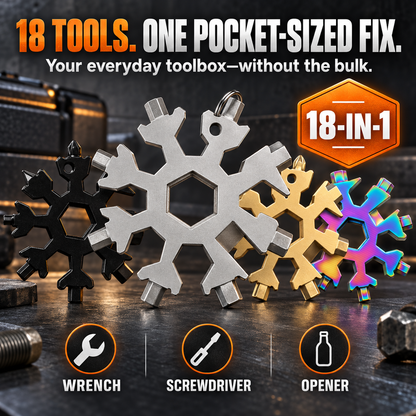 ❄️ 50% OFF 18-in-1 Snowflake Multi-Tool – Your Pocket-Sized Toolbox