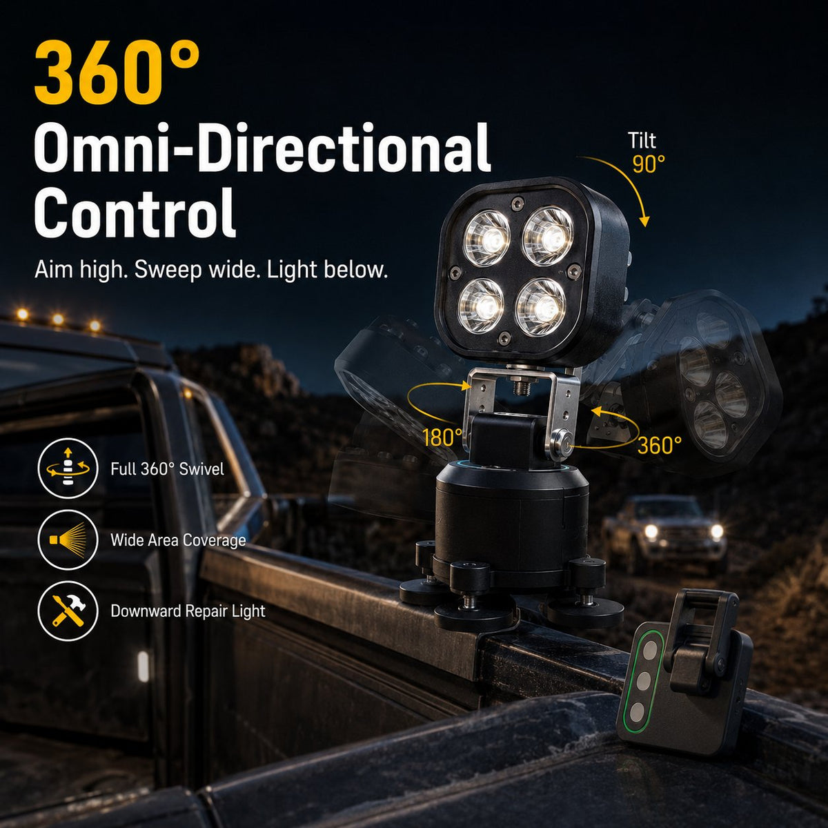 🚙 Omni-Directional Magnetic LED Pod Light