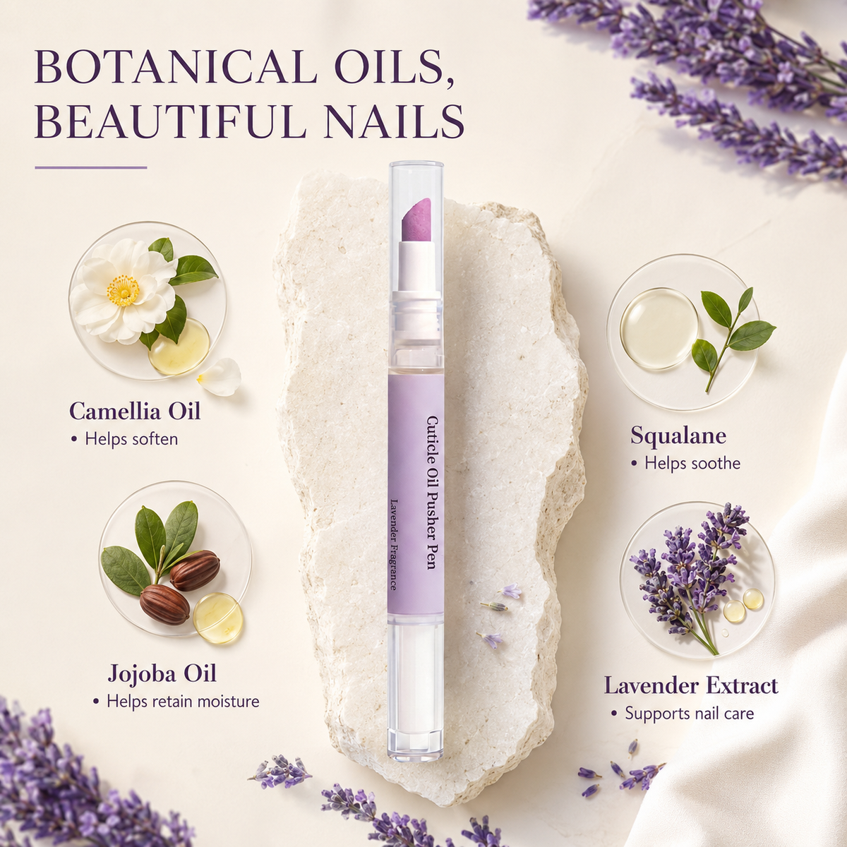 💅 2-in-1 Cuticle Oil Pusher Pen – Precision Nail Care Tool with Moisturizing Oil for Soft, Polished Cuticles