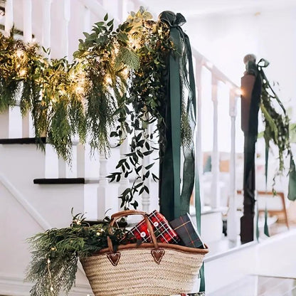 🎄Lush Artificial Cedar Garland 🔥Buy 2 Free Shipping