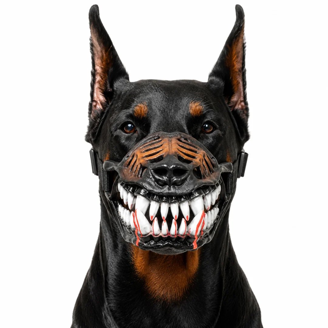 🐺 Halloween Monster Dog Costume Muzzle – Scary Latex Pet Party Accessory