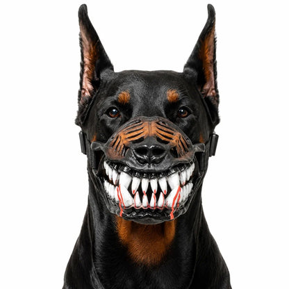 🐺 Halloween Monster Dog Costume Muzzle – Scary Latex Pet Party Accessory