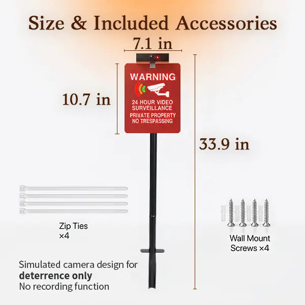 🔥 LAST DAY 30% OFF | Solar LED No Trespassing Security Sign – Rechargeable Outdoor Warning Sign with Stake