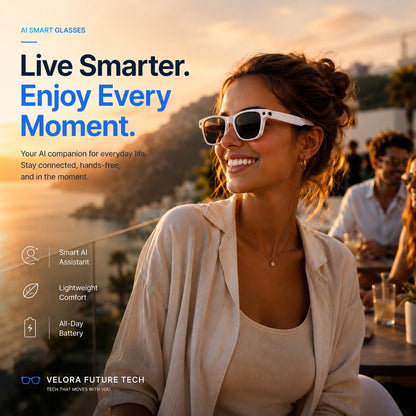 👓 AI Smart Glasses 🎥 4K POV Camera | Multi-Language Translation & AR Navigation