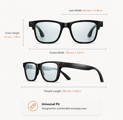 👓 AI Smart Glasses 🎥 4K POV Camera | Multi-Language Translation & AR Navigation