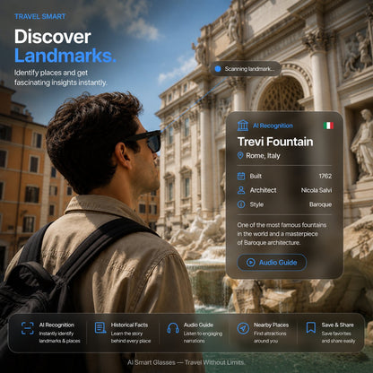 👓 AI Smart Glasses 🎥 4K POV Camera | Multi-Language Translation & AR Navigation