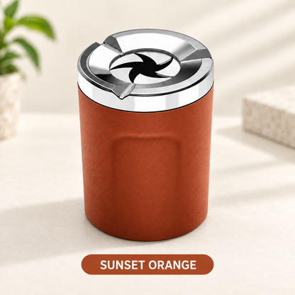 🚬Rotating-Lid Car Ashtray with Ceramic Liner – Cup Holder Design🧱