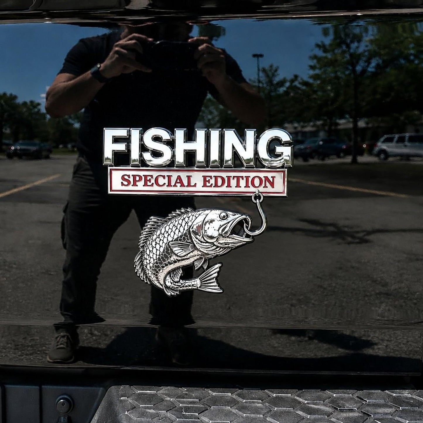 🎣 Fishing Special Edition Premium 3D Metal Vehicle Emblem Badge