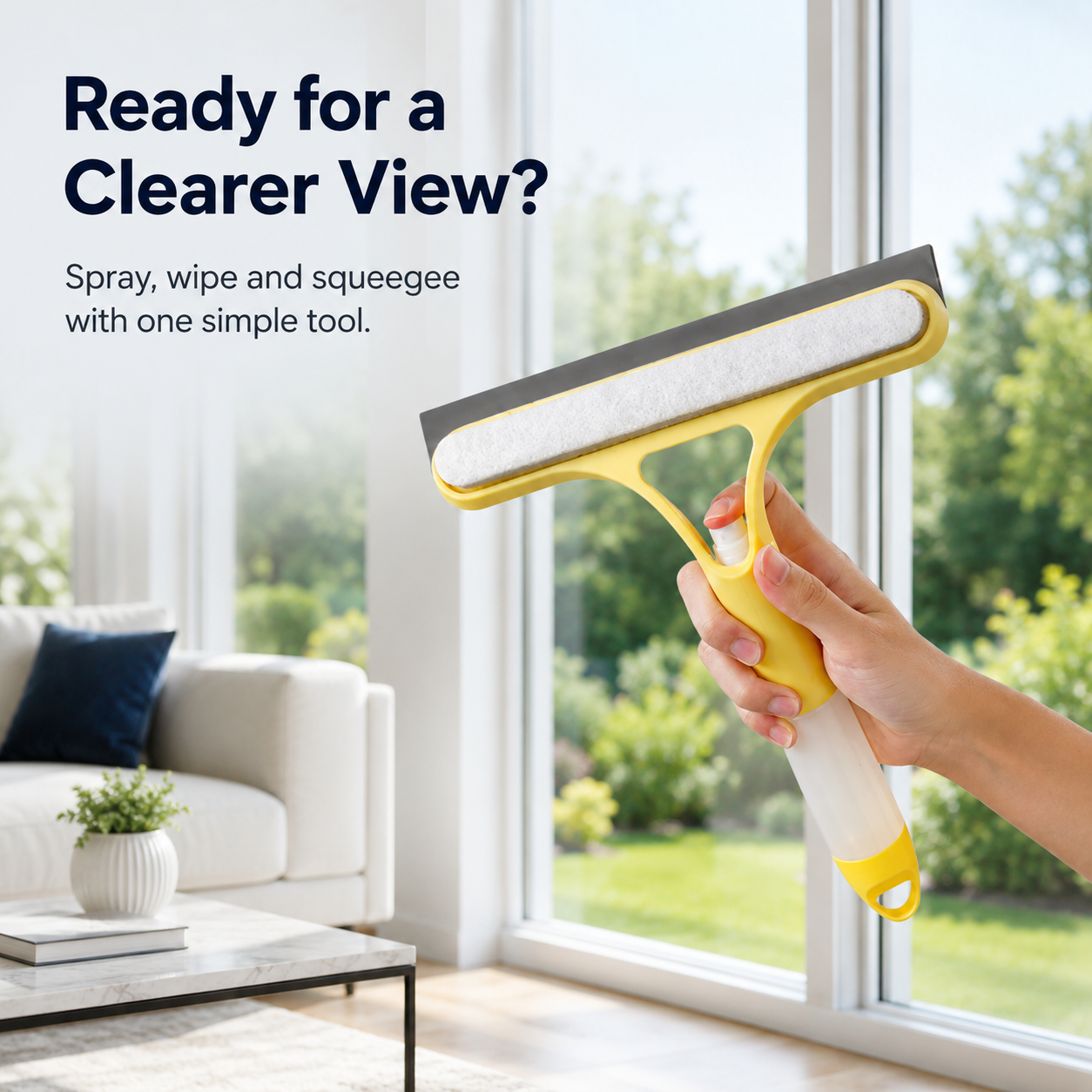3-in-1 Spray Window Cleaning Squeegee