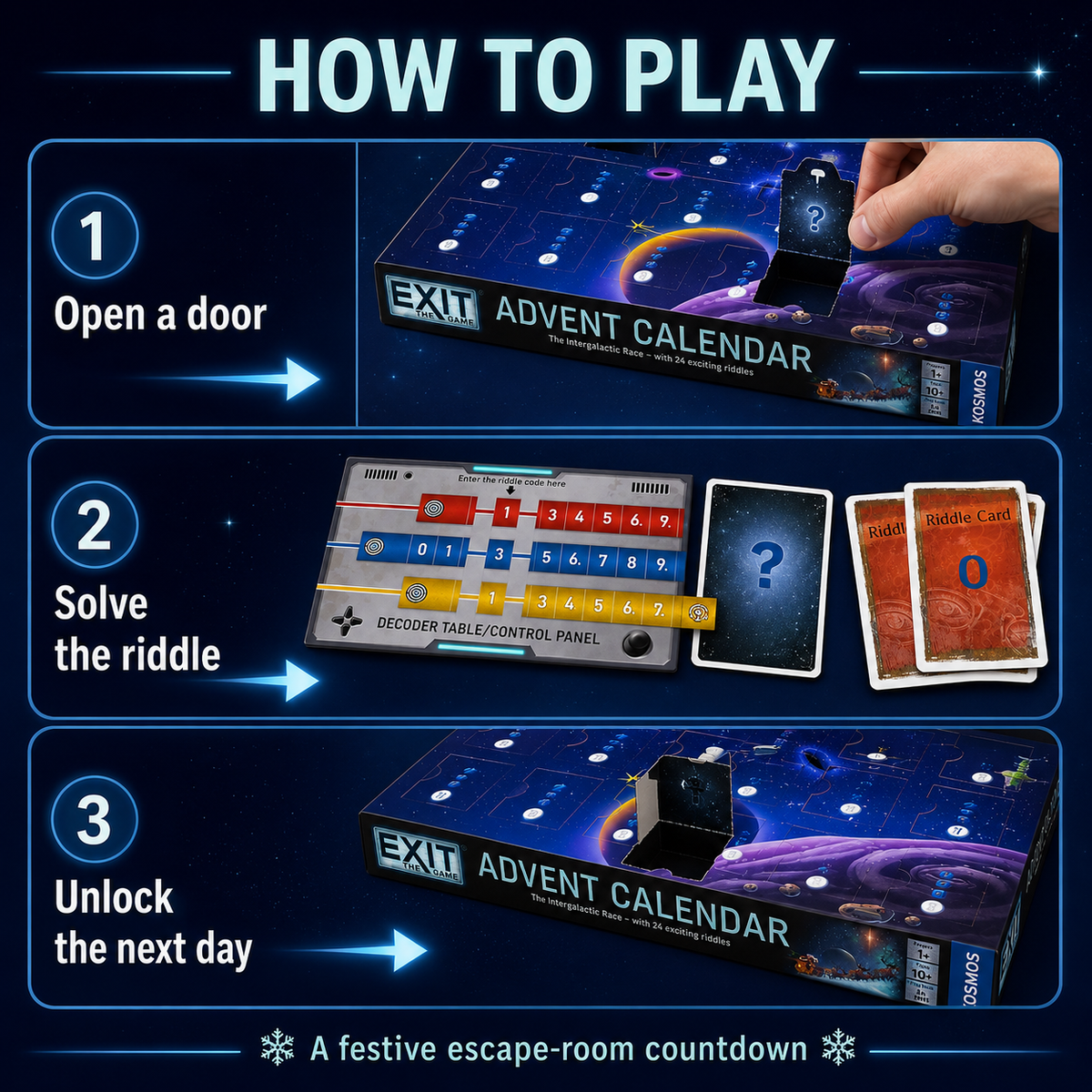 🧩LAST DAY 49% OFF –🐰 24-Day Cosmic Escape Room Advent Calendar🚀