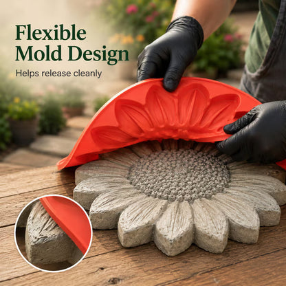 💥 LAST DAY 49% OFF - 🌻 Reusable Sunflower Stepping Stone Mold!!!