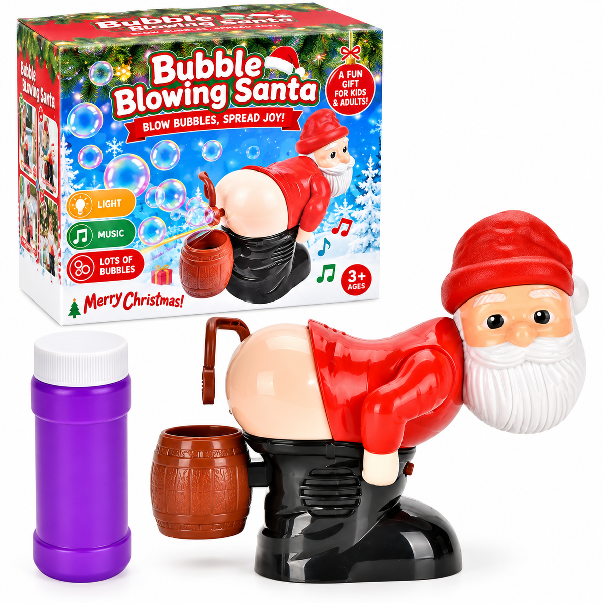🎅 Automatic Big Bubble Maker – Funny Bubble Machine for Kids, Parties & Outdoor Fun