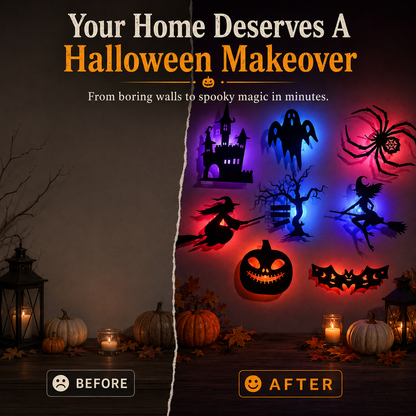 🎃 Halloween Shadow Wall Decor Kit | Create A Spooky Glow Anywhere