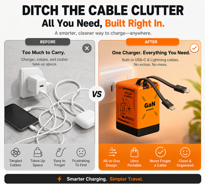 ⚡ All-in-One GaN Travel Charger