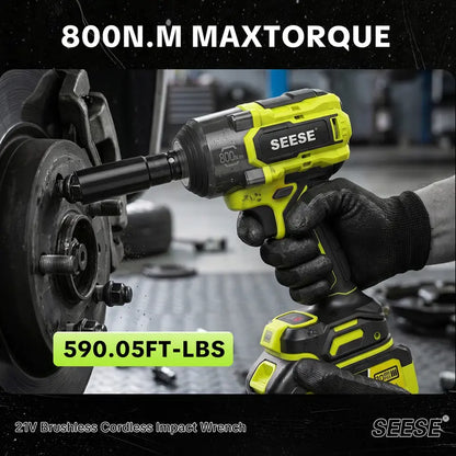 ⚡ 21V 3-in-1 Cordless Impact Wrench – 800N·m High Torque
