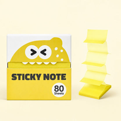 Transparent Pull-Out Glitter Sticky Notes