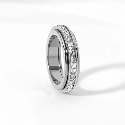 Anxiety Rings for Women and Men Titanium Steel Spinner Fidget Band Rings