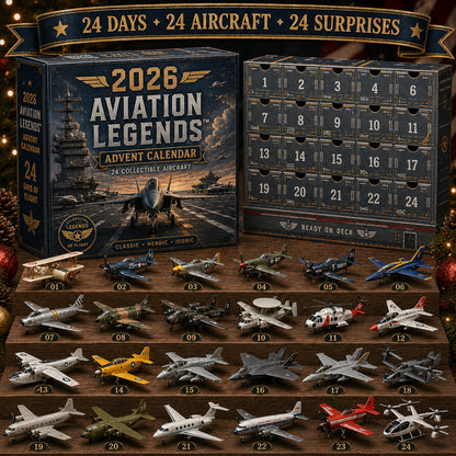 ✈️🎁2026 Aviation Legends 24-Day Aircraft Advent Calendar – 24 Collectible Airplane Surprises for Aviation Fans