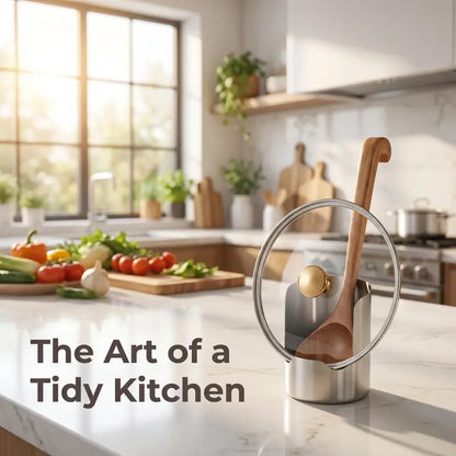 ⚡️Thickened Stainless Steel Utensil Organizer, Rust Resistant Easy to Clean