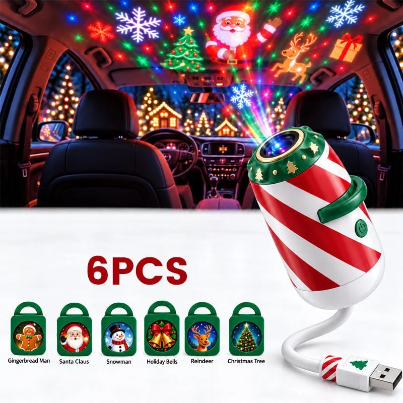 🎅🌠🎄 Merry Ride Christmas Car Projector Light – 5D Festive Projection Effect！！！