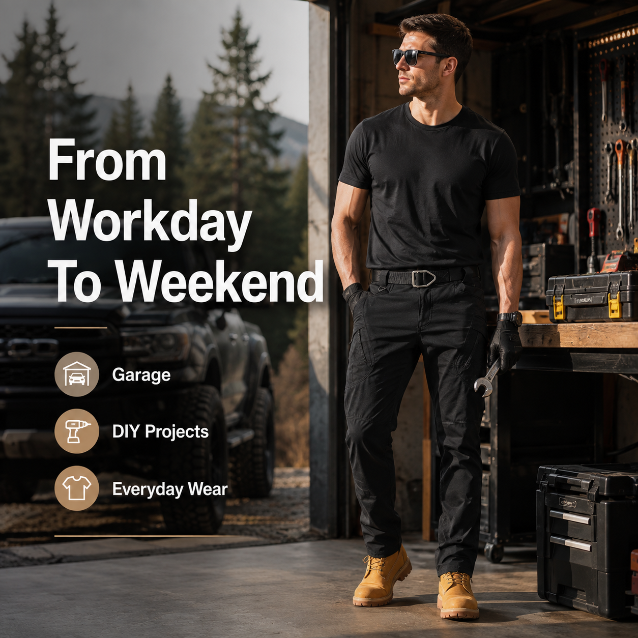 👖Men’s Stretch Tactical Cargo Pants | Slim-Fit Multi-Pocket Work Pants