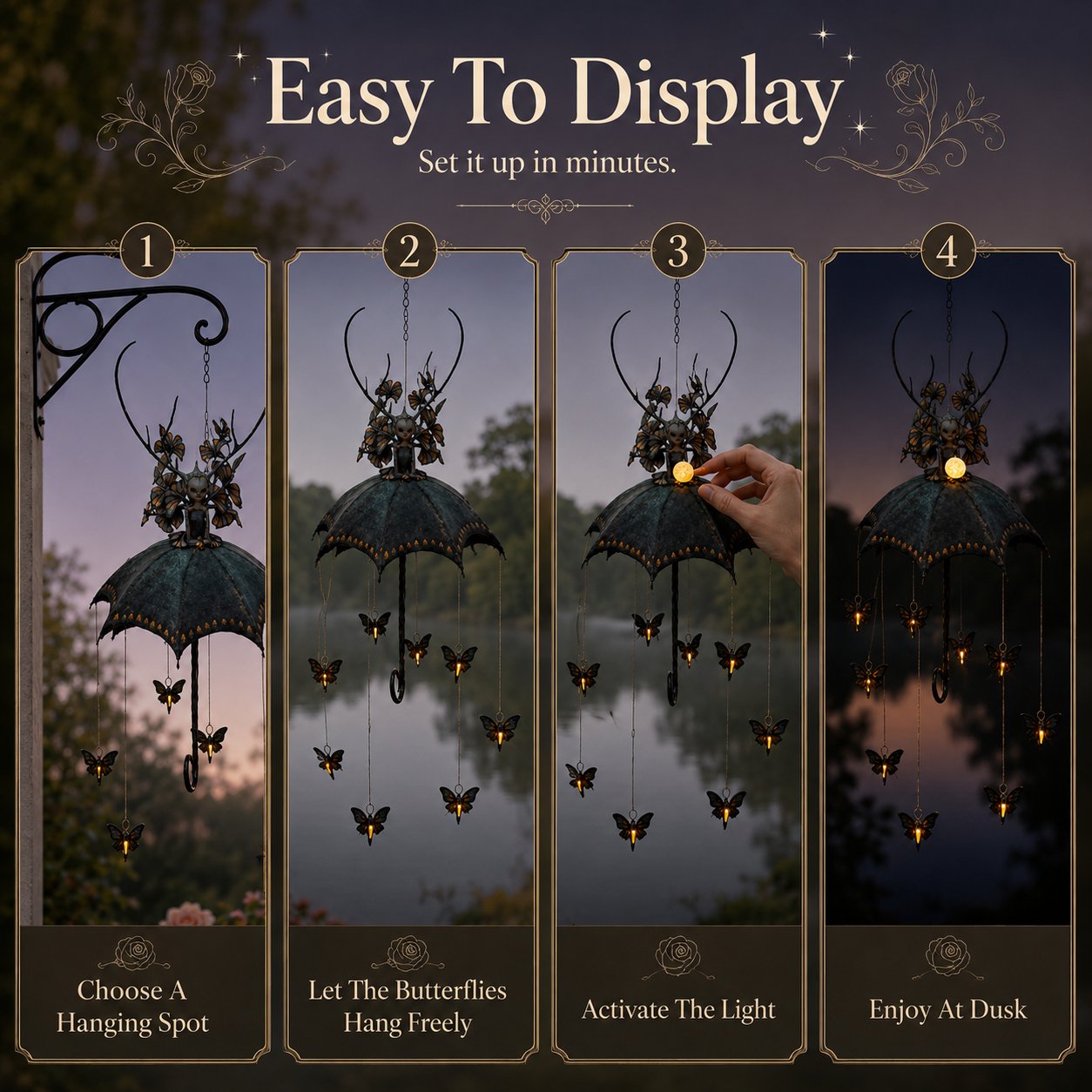 🦋Gothic Fairy Umbrella Hanging Mobile