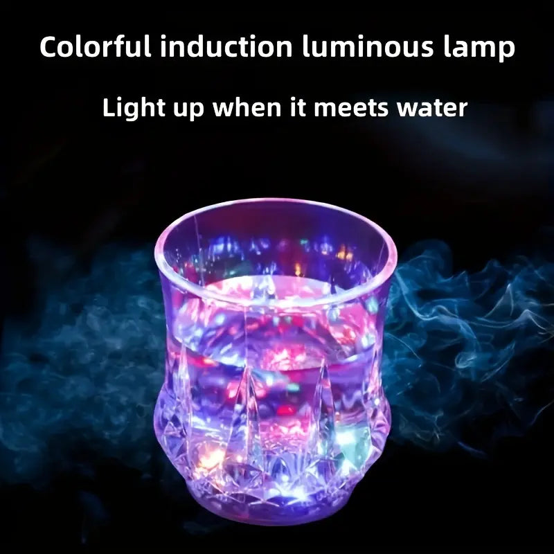 Liquid Activated LED Light Up cups Crystal Drink Set