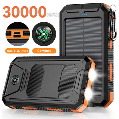 ⚡ SPECIAL OFFER | 30000mAh Solar Power Bank – High-Capacity Portable Charger for Outdoor Use