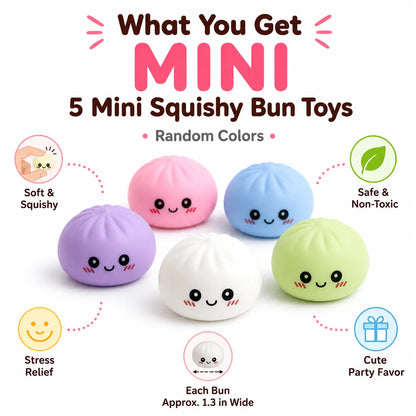 🥰 Cute Mini Stress Balls – 5PCS Squishy Desk Toys For Instant Relaxation