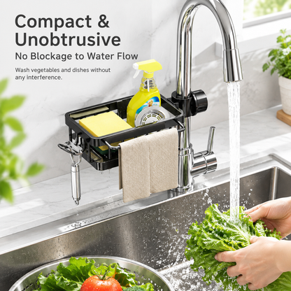 🧺Kitchen Faucet Sponge Holder & Sink Organizer Rack