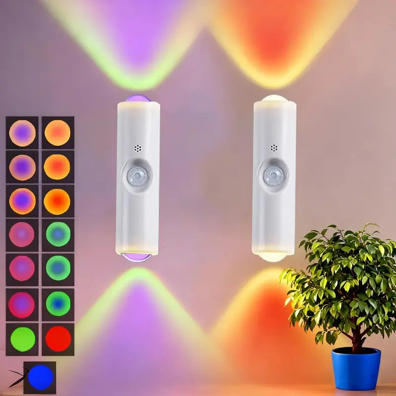 💡 Motion Sensor Night Light – Rechargeable RGB Wireless LED Light with Magnetic Mount