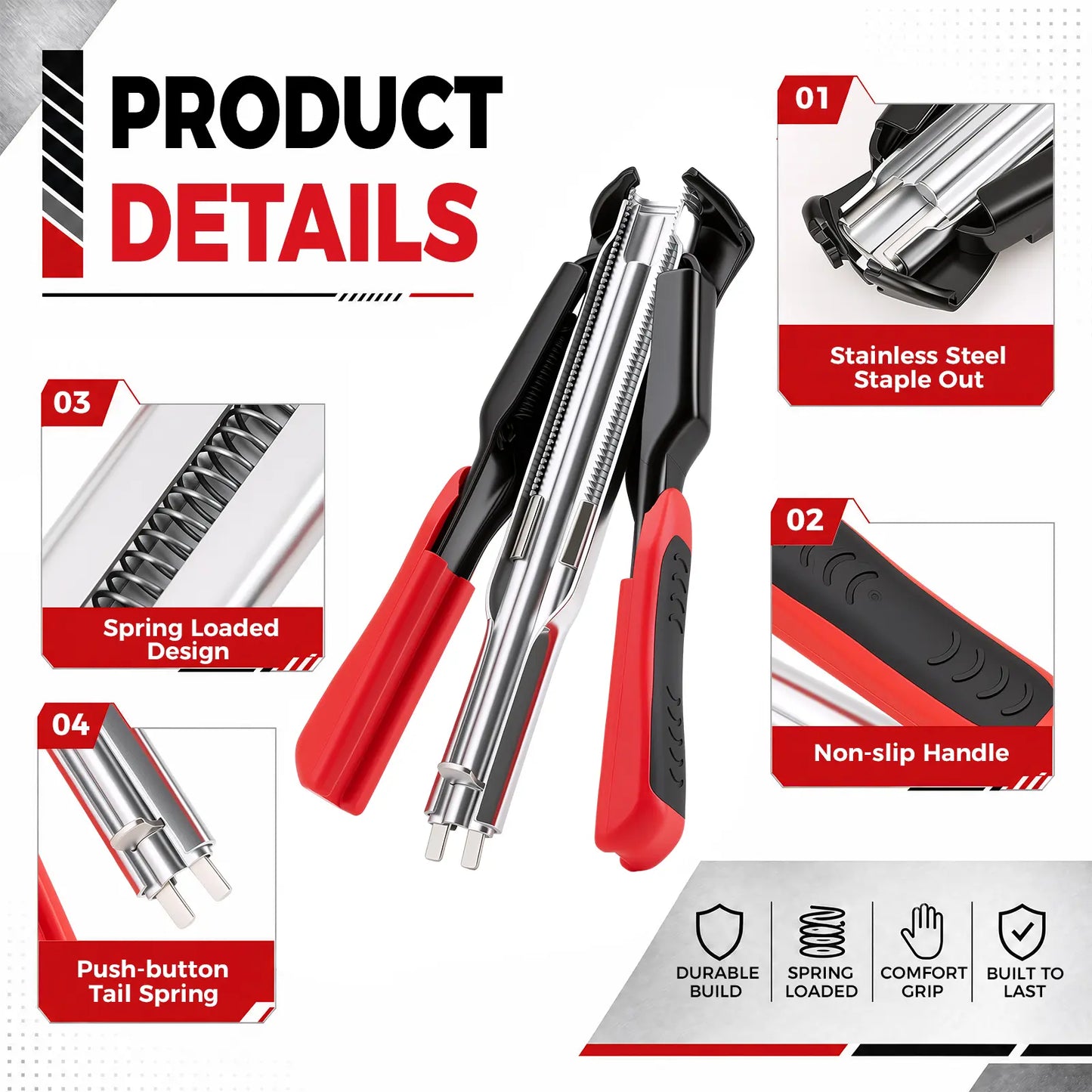 🔧 Professional Hog Ring Pliers Kit