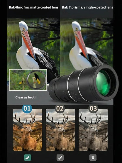 💯Used by American Mountain Guides! 100x HD Monocular, IPX5 Waterproof & Fog-Proof🧭🔭